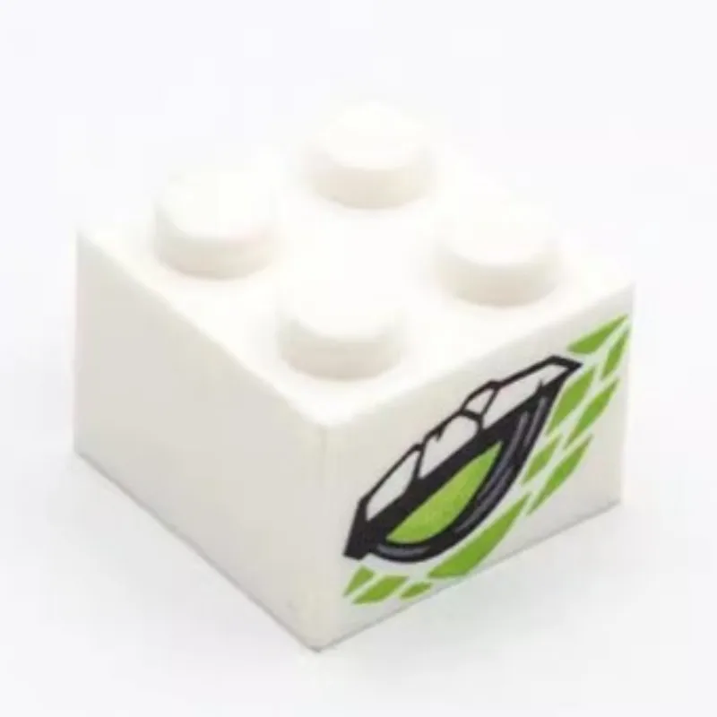 10pcs Building block part 3003 printing part with interchangeable base color, customized pattern, clock, number, pattern, letter