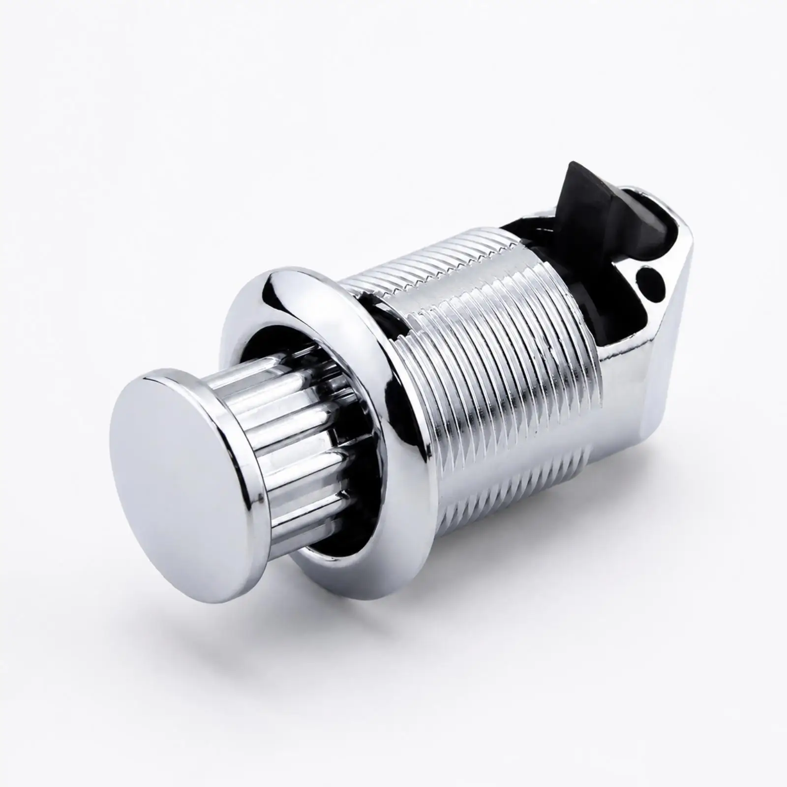Cylindrical Push-Button Cabinet Lock Body Press-to-Lock Hole Opener Press-to-Open Cabinet Latch for Overhead Doors, Drawers