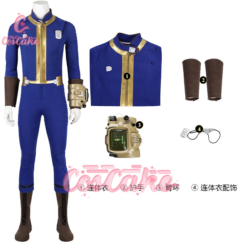 Macacão para o Halloween, Uniforme de Armadura, Adereços de Braço, Acessórios de Guarda de Mão Lucy Maximus, Case, Out Vault 75