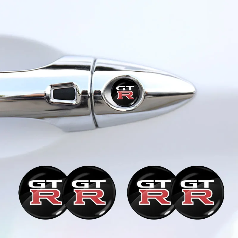 Car Lock Keyhole Stickers Door Lock Protect Car Stickers Emblem For Nismo Nissan Almera Tiida Juke Teana Qashqai 350Z 370Z GTR