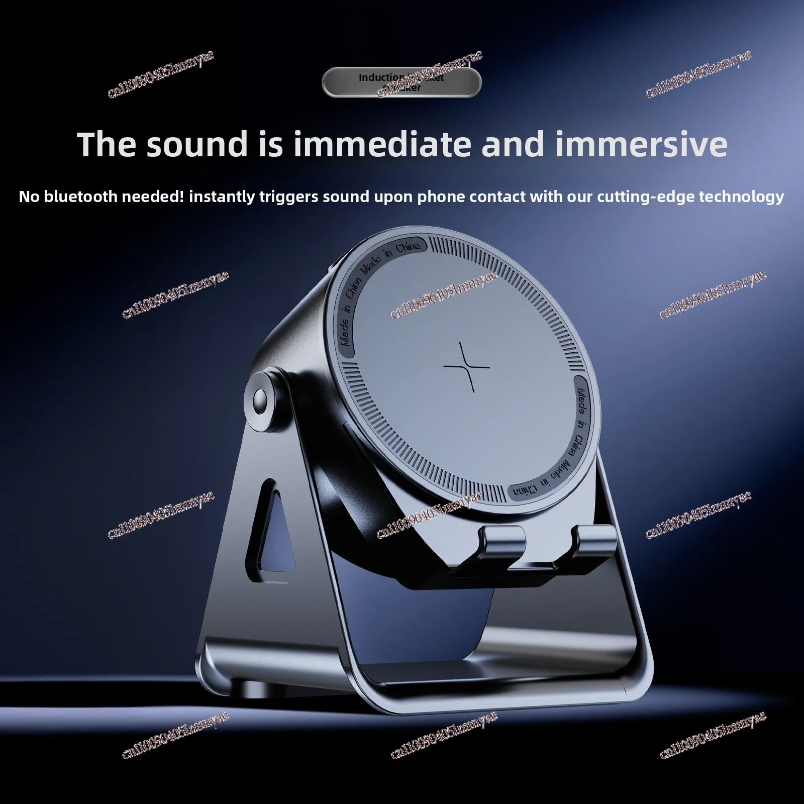 New ZJ-08 Multi-function Wireless Induction Stereo Rotating Mobile Phone Holder RGB Lights Bluetooth