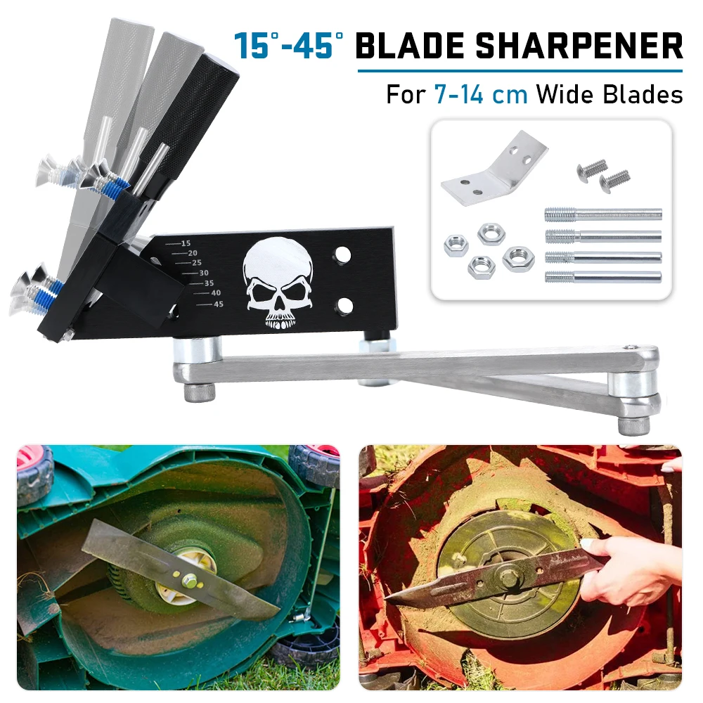 New Upgrade 15°-45° Adjustable Sharpener Model 5005 Gen 2 Lawn Mower Blade Sharpener for Right and Left Hand Blades Sharp