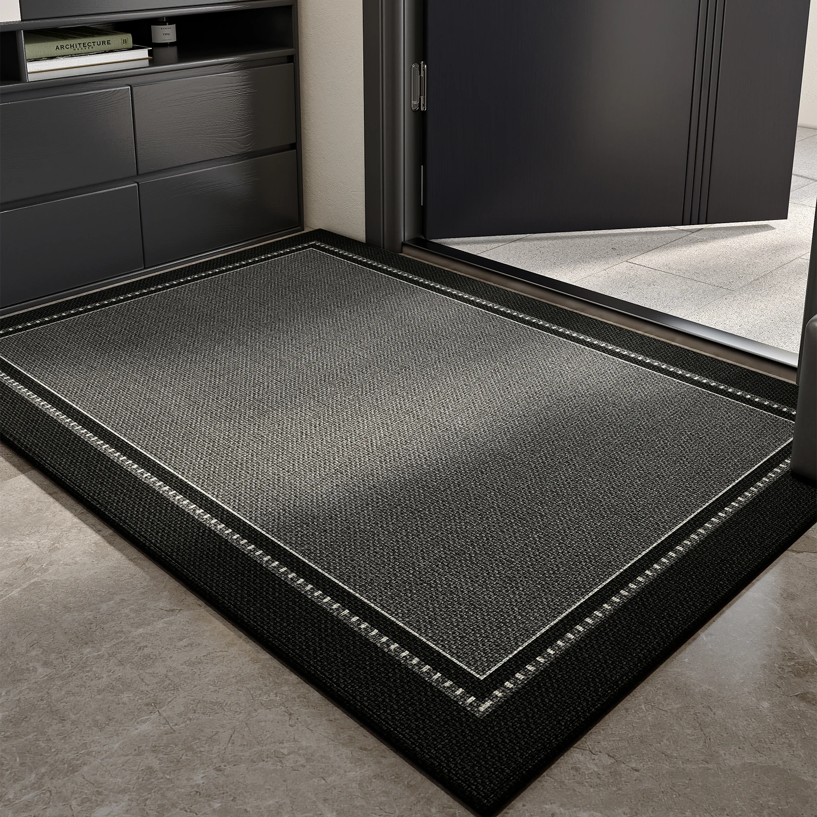 

Новый придверный коврик 2026 года: высококачественный, для дома, грязеотталкивающий, не требующий стирки, противоскользящий, из полиэфирного волокна