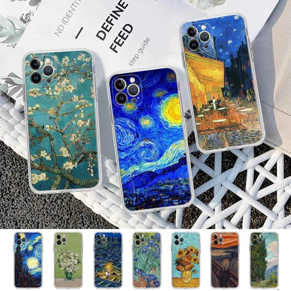 Van Gogh Starry Sky Art Phone Case For iPhone 14 11 12 13 Mini Pro XS Max Cover 6 7 8 Plus X XR SE 2020 Funda Shell