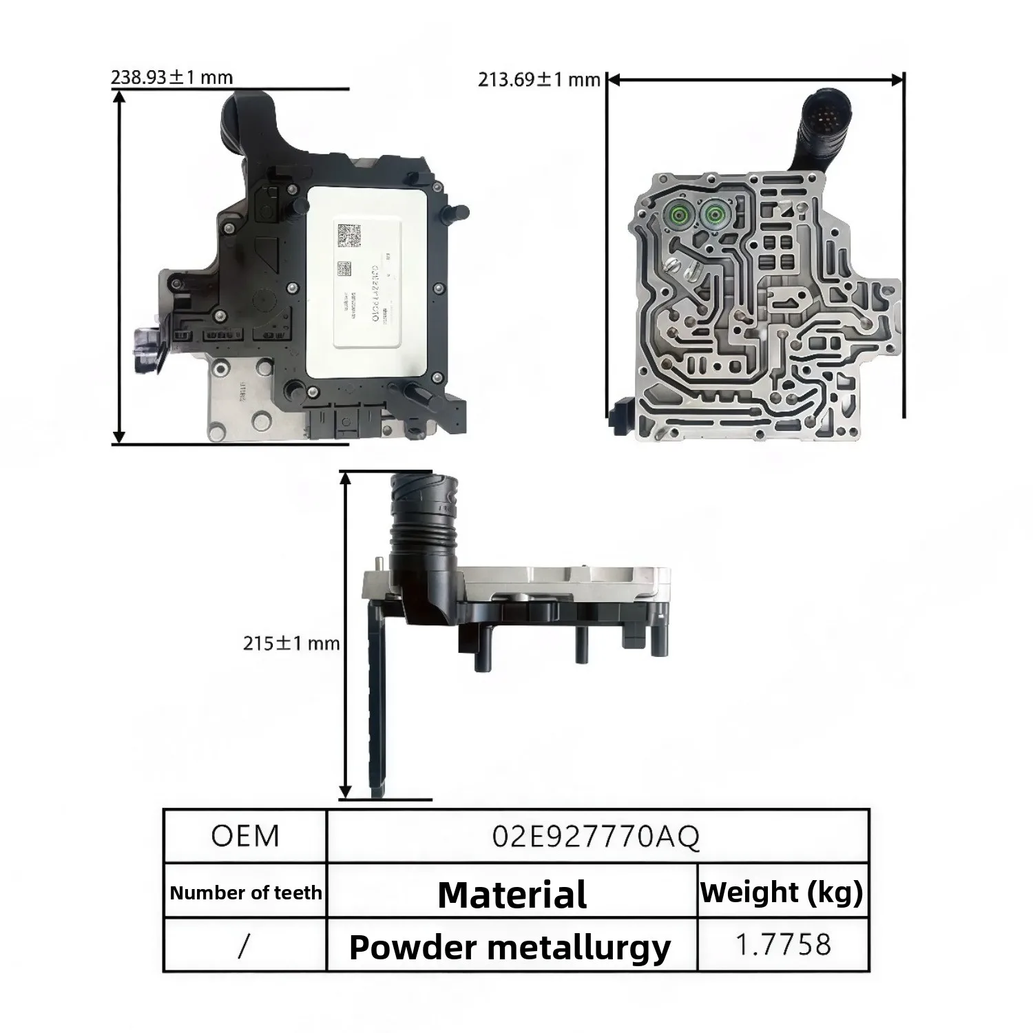 02E927770AQ Transmission Control Module  For  Audi (FV3, FVP) (FV9, FVR) 2.0 TFSI and 45 TFSI