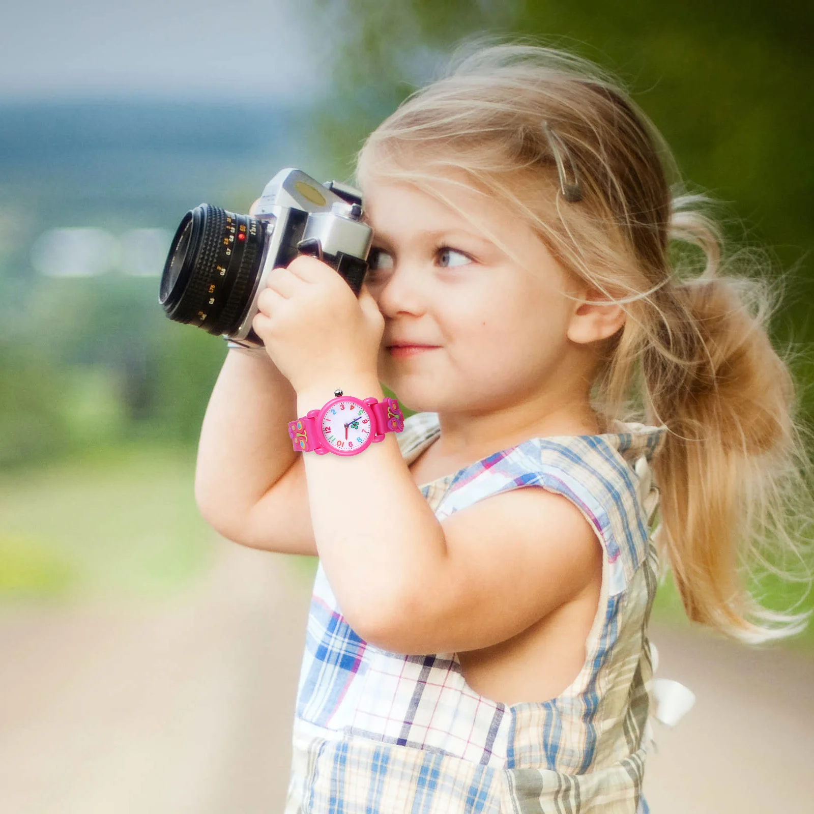 2 قطعة ساعات كرتونية مقاومة للماء للأطفال ثلاثية الأبعاد للأطفال ساعة كوارتز بأرقام عربية #4