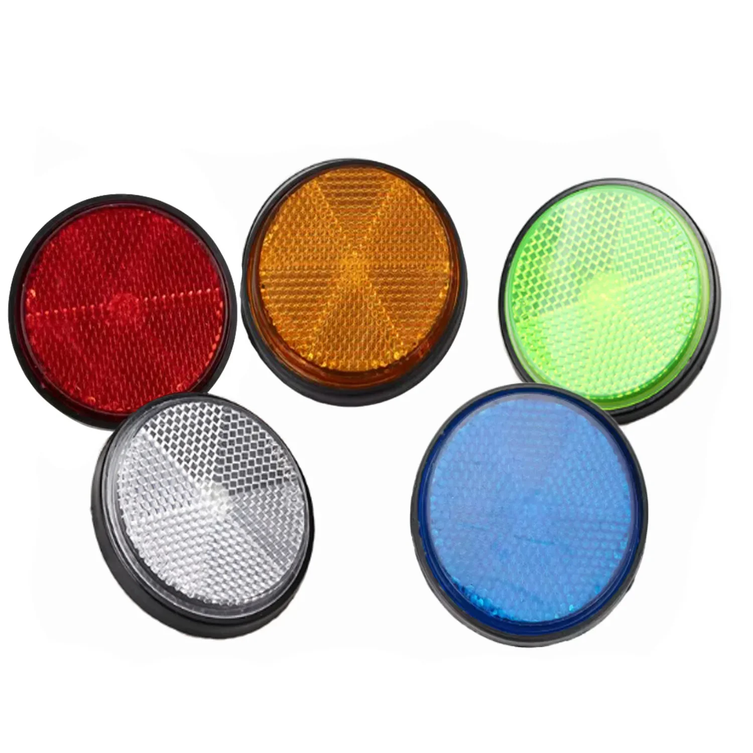 Circular Reflector Car Trucks Motorcycle Bicycle Night Reflector Reflective Refraction Light M6 Screw Fixation Safety Accessory