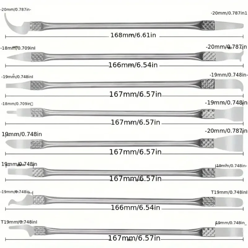 CPU 분리 접착제 제거 나이프 프라잉 분해 키트, IC 칩 수리 및 제거 도구 키트, 수리 쉘 제거, 세트당 8 개