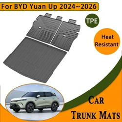 Car Trunk Mats For BYD Yuan Up 2024 2025 2026 Anti-scratch Back Seat Mat Carpets Trunk Storage Pads Boot Covers Auto Accessories