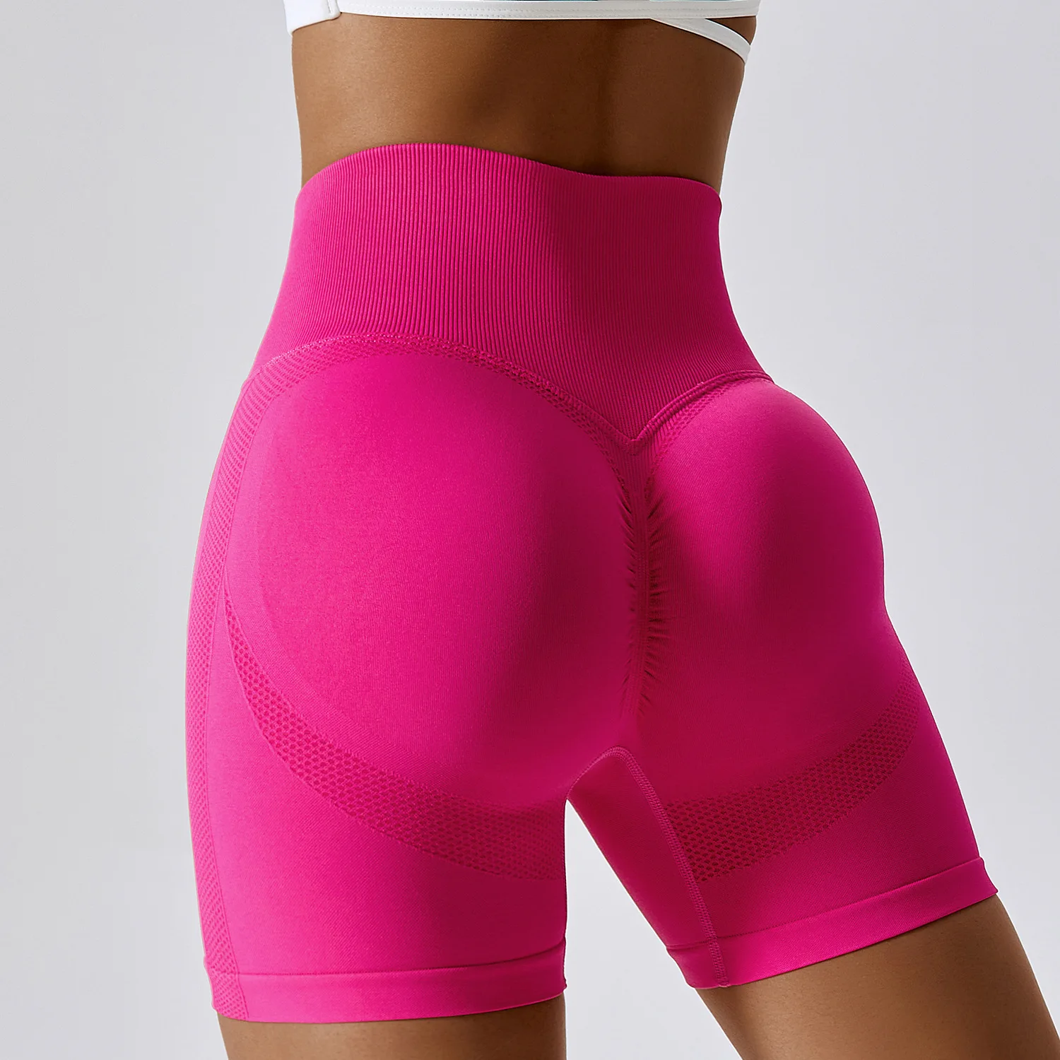 Seamless Shorts for Women Push Up Scrunch Butt Workout Shorts Running Fitness Sports Short Gym Clothing High Waist Yoga Shorts