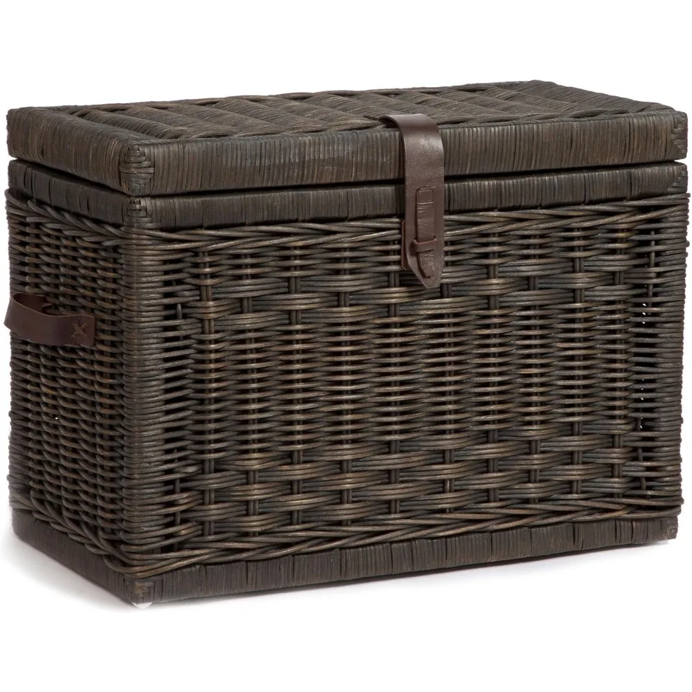 

Wicker Storage Trunk, Medium, Antique Walnut Brown