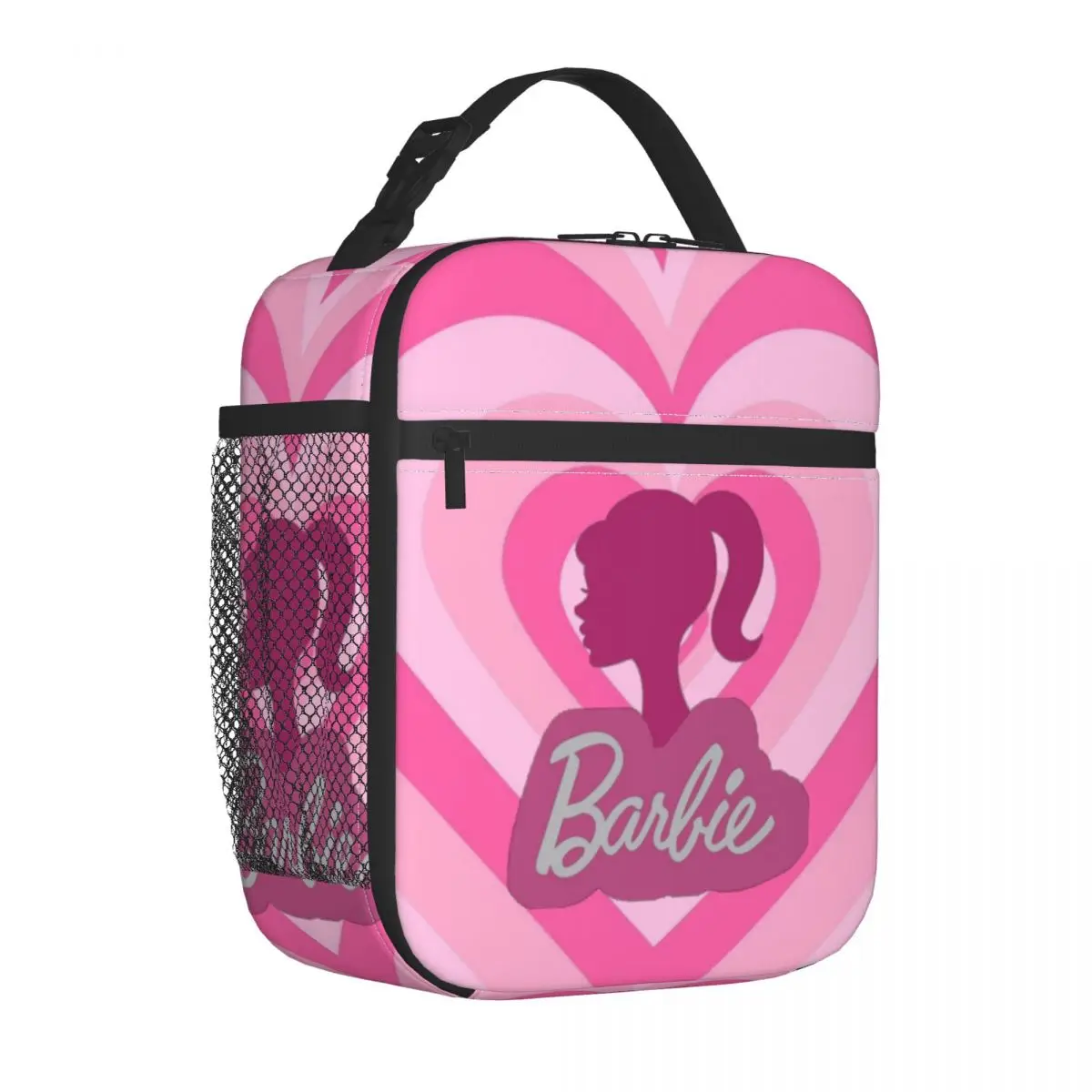 Custom Barbies Love Insulated Lunch Bag for Camping Travel Food Waterproof Cooler Thermal Bento Box Women Kids