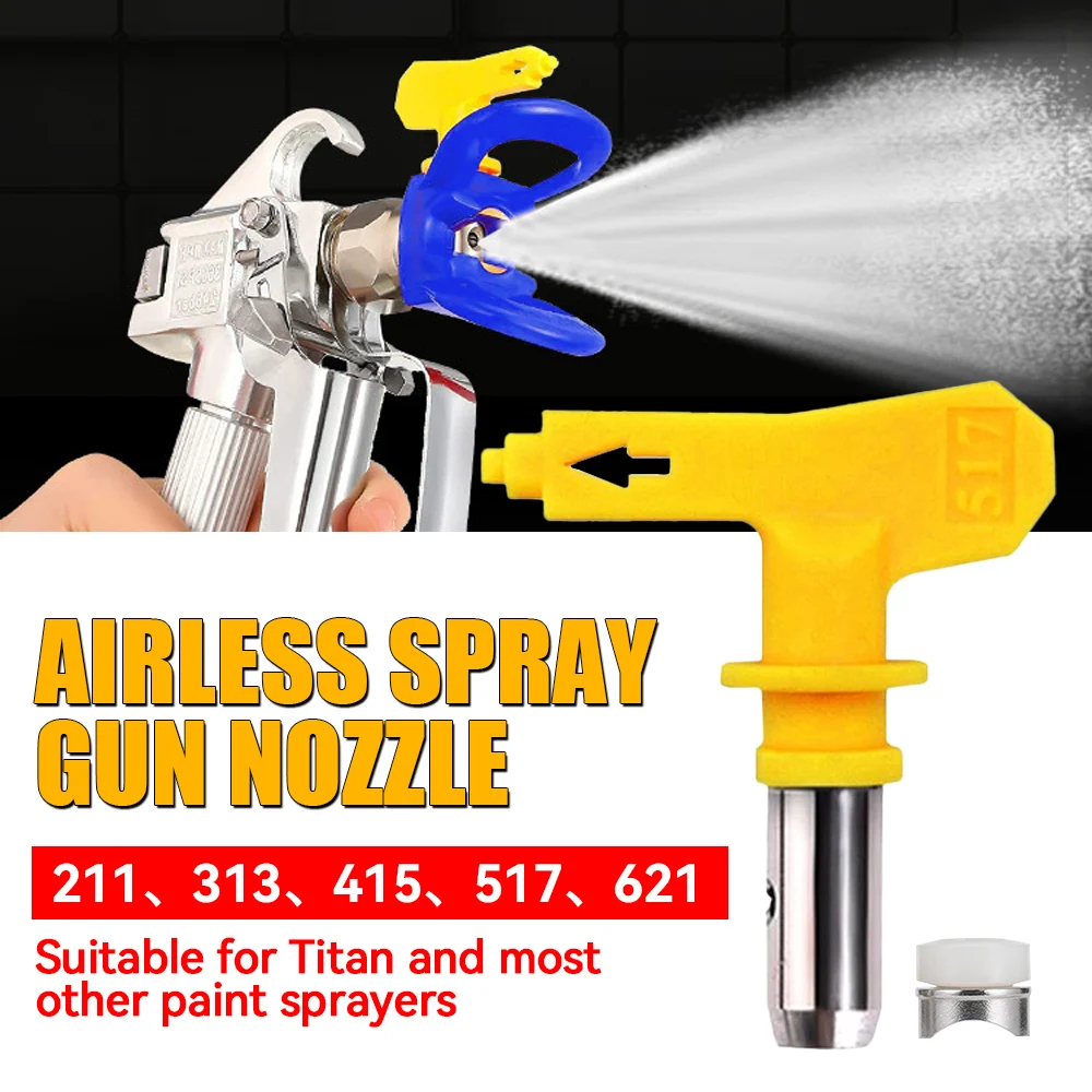 

Airless Paint Spray Tip Nozzle Set 211 313 415 517 621 Nozzle Kit Sprayer Airbrush Tip For Titan Wagner Airless Paint Spray Gun