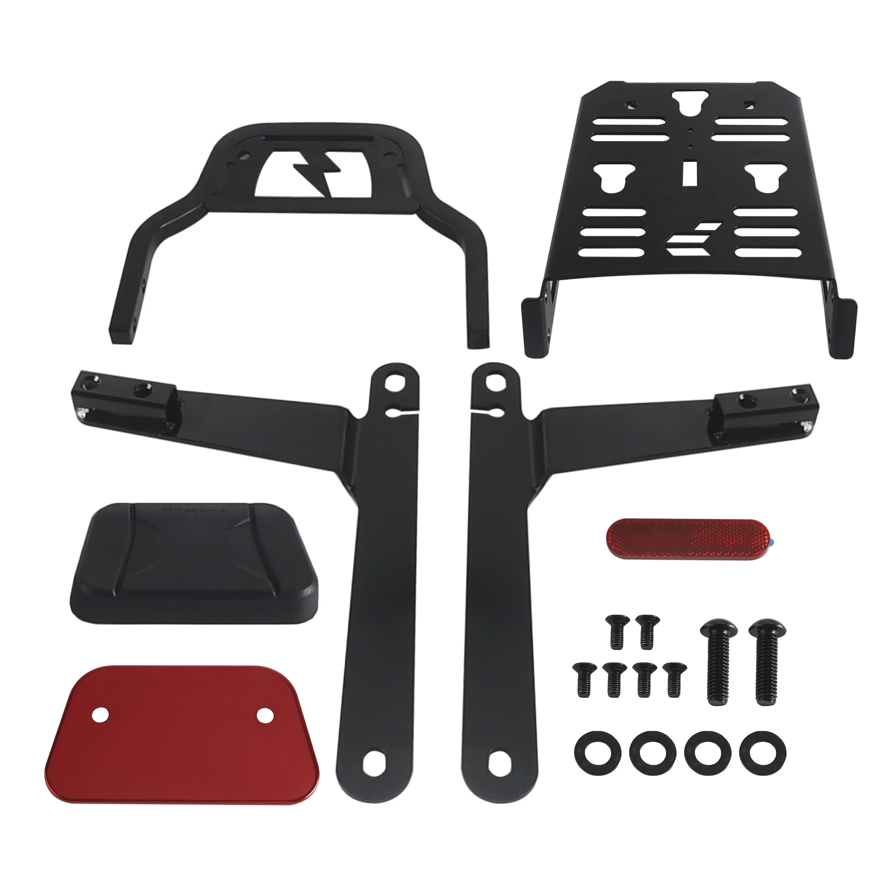 W/ Weatherproof PU Pad & Steel Brackets Motorcycle Sissy Bar Kit for  Dyna Fits FXDL/FXDB/FXD 2006-2017