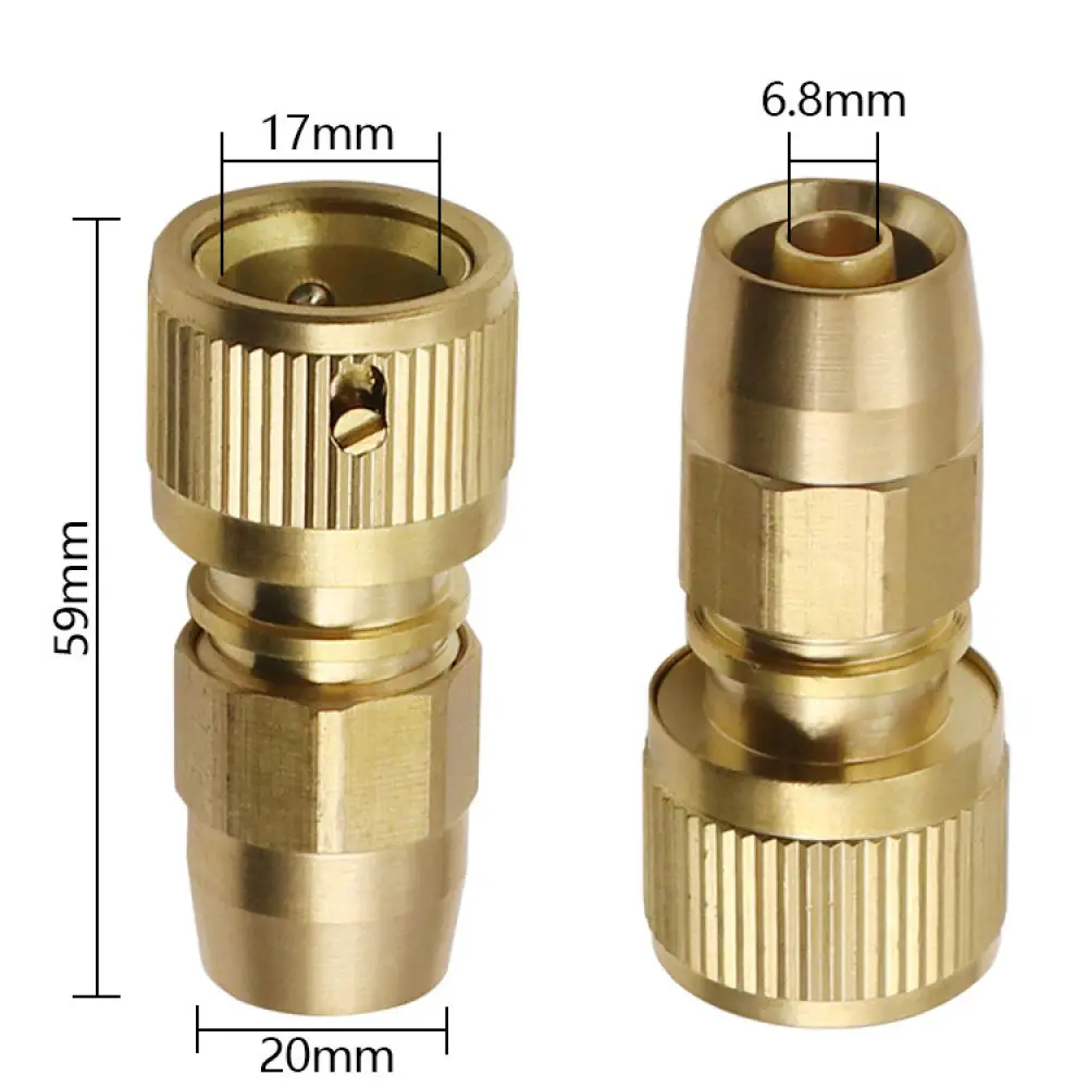 Durable Copper Garden Hose Quick Joint Pipe Adaptor For JIGONG Watering Cleaning System Dispenser Accessory