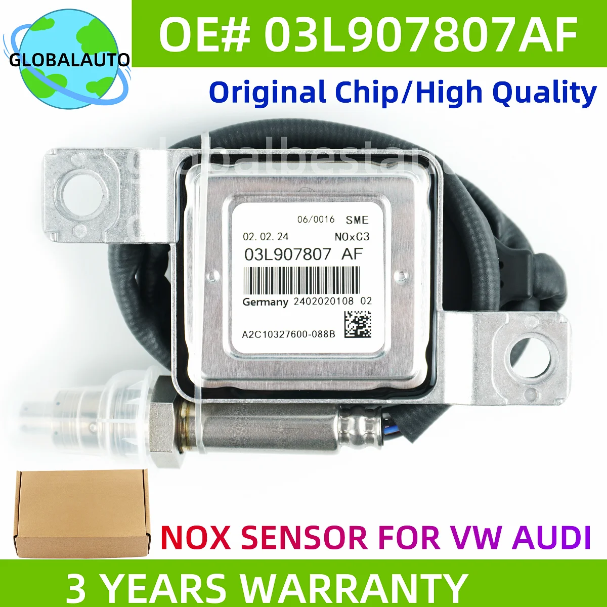 

03L907807AF 03L907807 AF Nitrogen Oxygen NOx Sensor 12V for Volkswagen Passat 2.0L 2012-2015 sensore diossid