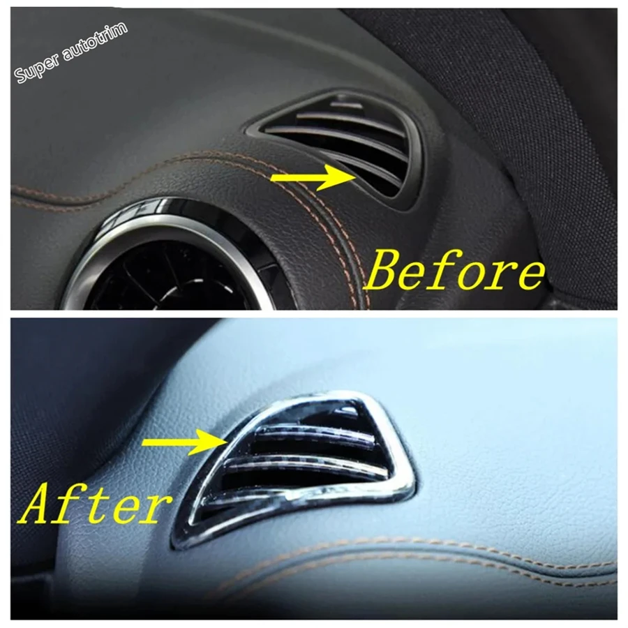 

Car Dashboard Air AC Conditioning Vent Outlet Cover Trim For Mercedes-Benz GLB 180 200 X247 2020 - 2024 Carbon Fiber Accessories