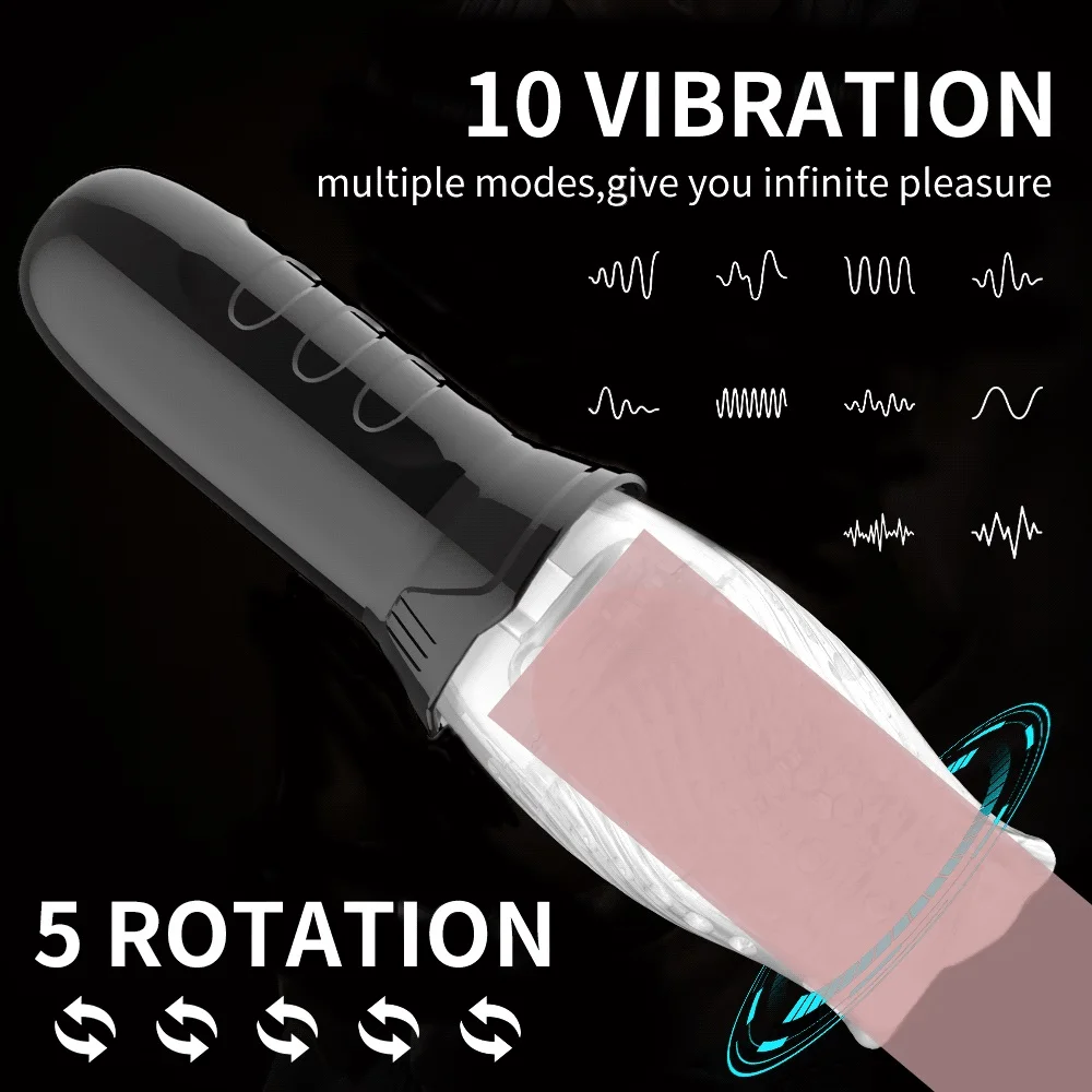 Automatic Rotating Masturbator Cup Glans Trainer Vagina Penis Pump Sleeve Delay Ejaculation Vibrator For Mens Adult Toys Male - Image 6