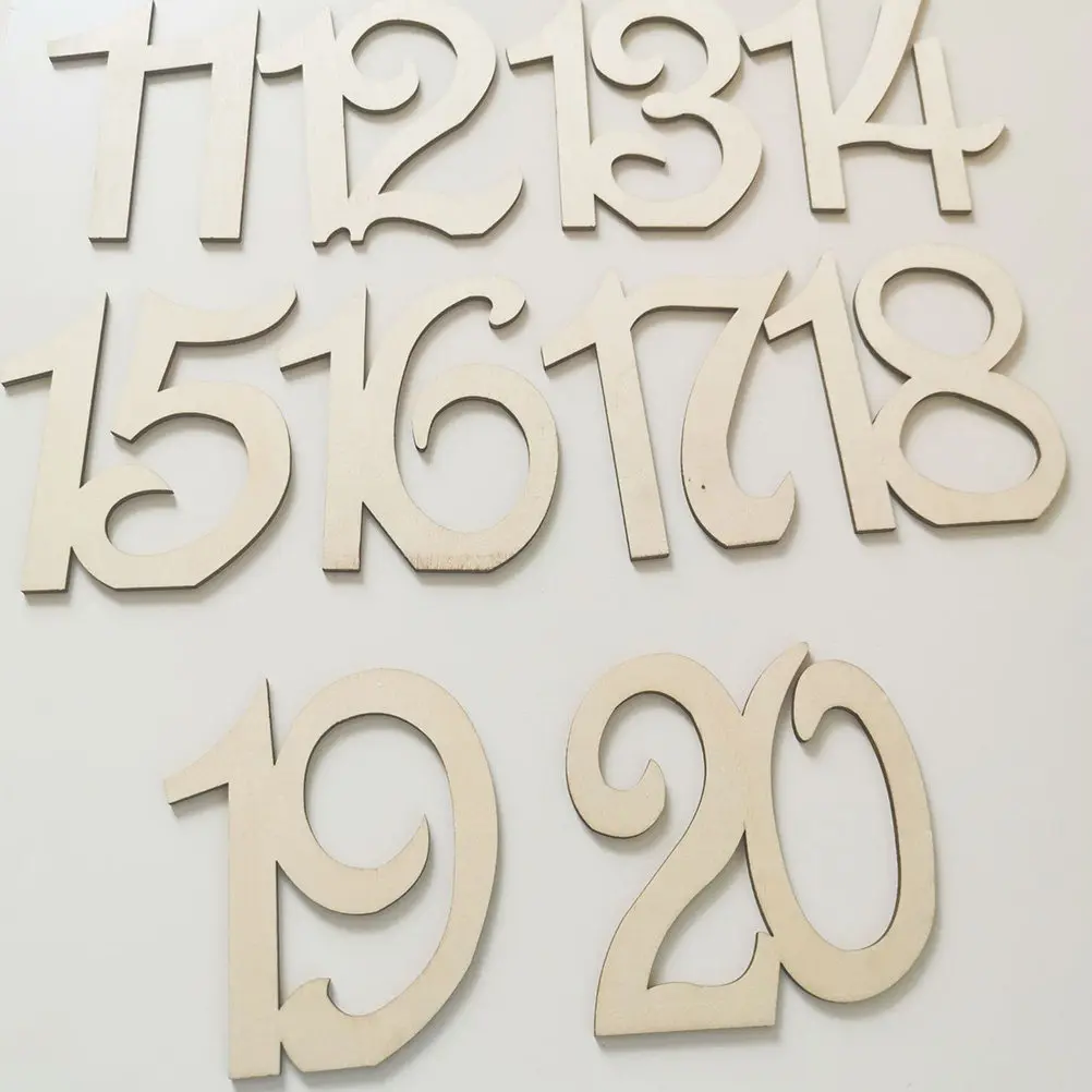 

20 шт. деревянных номерков для столов, таблички с номерами для свадеб, банкетов, декоративные знаки для мероприятий и встреч