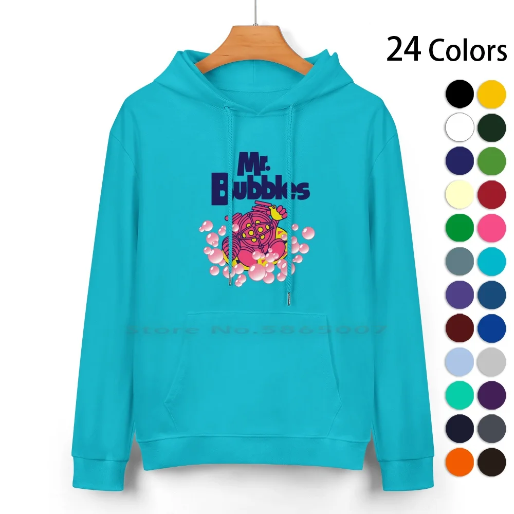 Mr. Bubbles Pure Cotton Hoodie Sweater 24 Colors Bioshock Infinite Big Daddy Little Sister Video Games Ps3 Soap Gaming Nerd