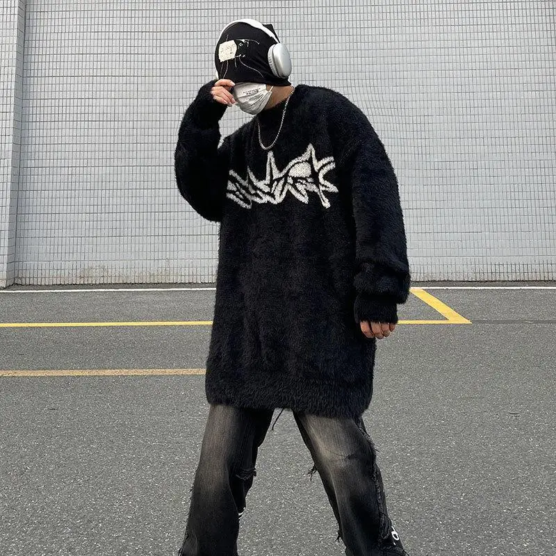 

Sweater 2022 New Original Fashion Brand Oversize Design Sense Korean Men's Casual Knitwear High Street Sweater