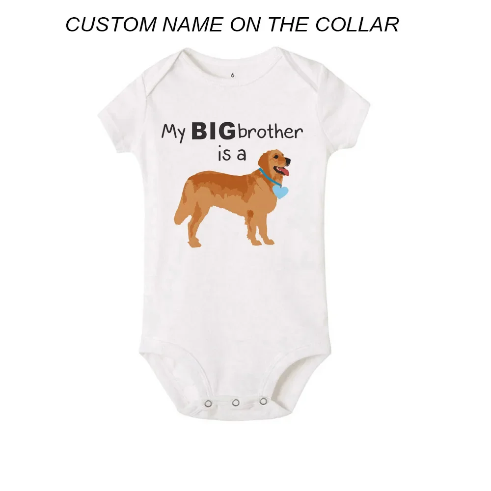 My Big Brother/sister Is A Dog Custom Name on The Collar