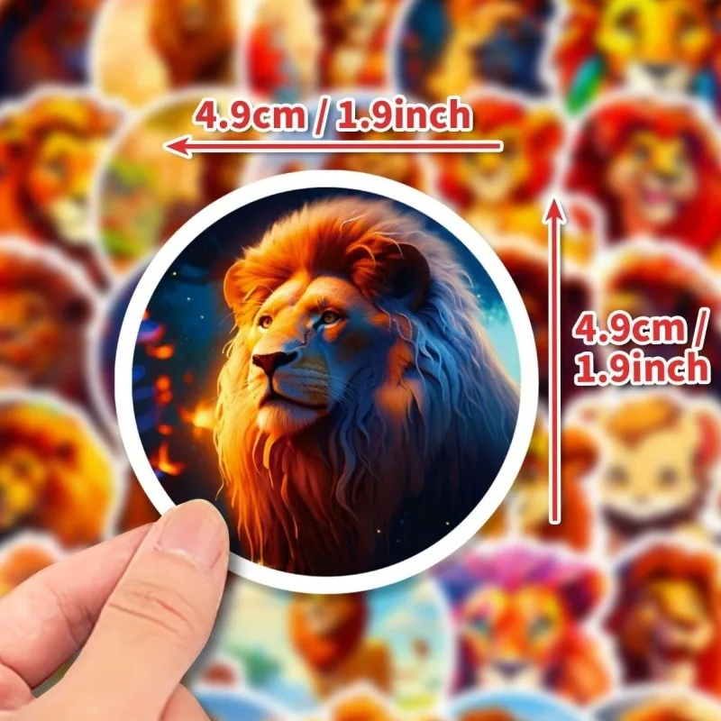 50 adesivi Il Re Leone Animazione dei cartoni animati Materiali portatili carini e creativi Decorazione della cassa del telefono Adesivo fai da te impermeabile