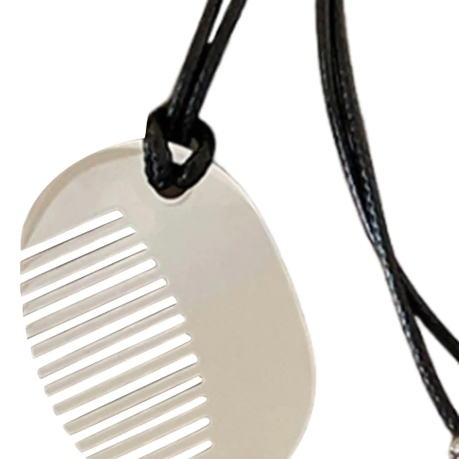 Aesthetic Comb Pendant Necklace Long Black Rope Acetate Fashion Jewelry Sweater Chain for Daily Wear Party
