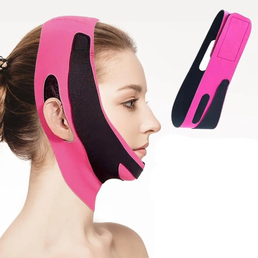 V-Line Slim Slim Face Belt Double Chin Lift Up Tight Face Mask Physical Correction Facial Bandage fits All Kinds of Face Shape