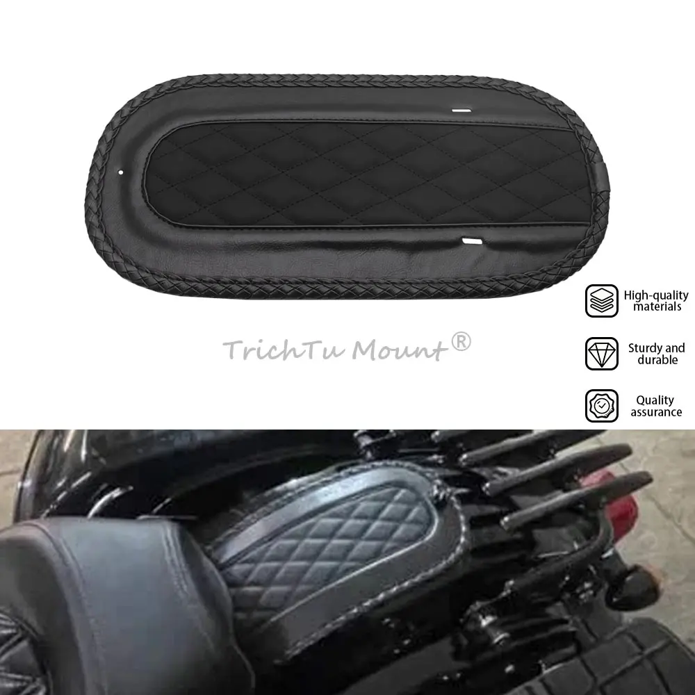 Image of Motorrad PU Leder Hinten Fender Bib Schwarz Pad Abdeckung Für Harley Touring Road King Electra Street Glide FLHR/I FLHX 2004-2023