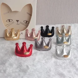 12Pcs Padded Crown With Plate Appliques For Clothes Hat Leggings Sewing Patches DIY Headwear Hair Clips Decor Accessories S-01