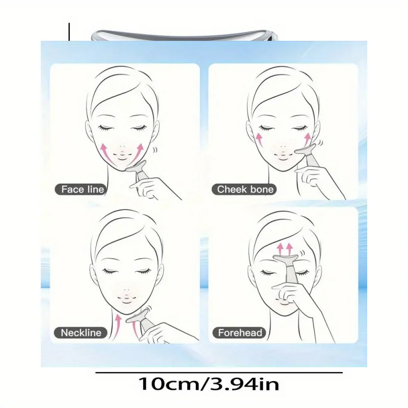 جهاز تدليك الاهتزاز للوجه والرقبة للوجه والرقبة آلة رفع الوجه مكركرنت العلاج بالضوء الأحمر المضاد للتجاعيد #3