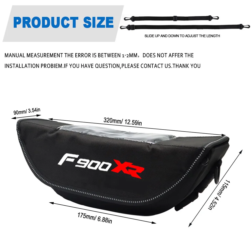 Bolsa de almacenamiento para manillar de motocicleta, accesorio impermeable y a prueba de polvo para BMW F900XR F 900 XR