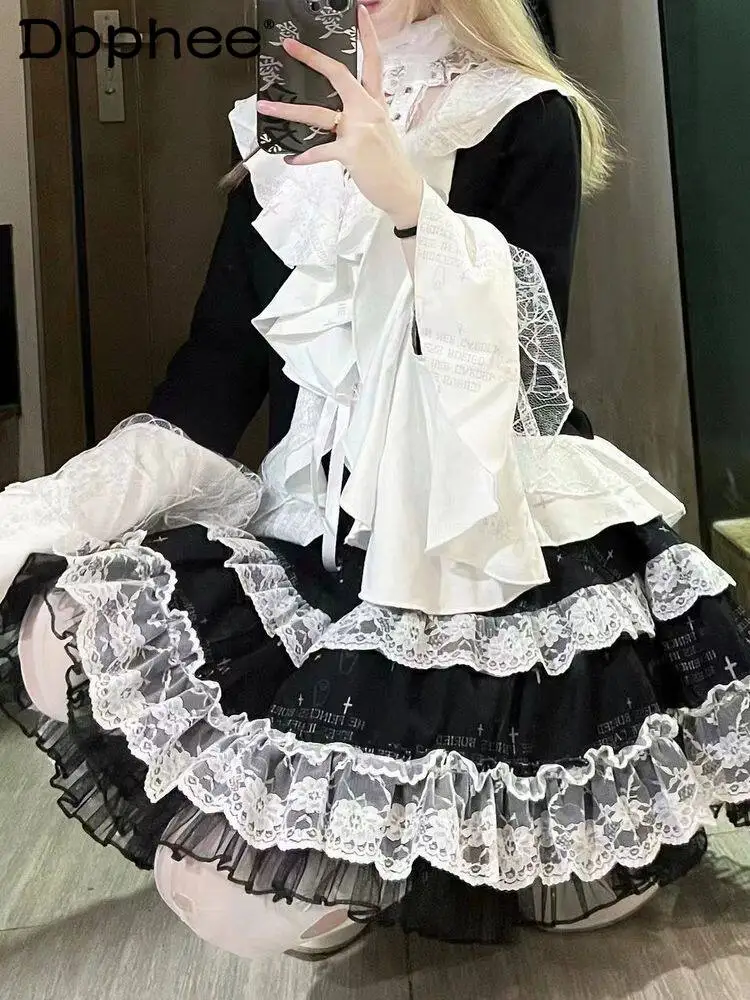 

Y2k Subculture Japanese Original Rabbit Ear Tutu Skirt Sweet Cute Spice Girl Lace Versatile Lolita Cake Skirt