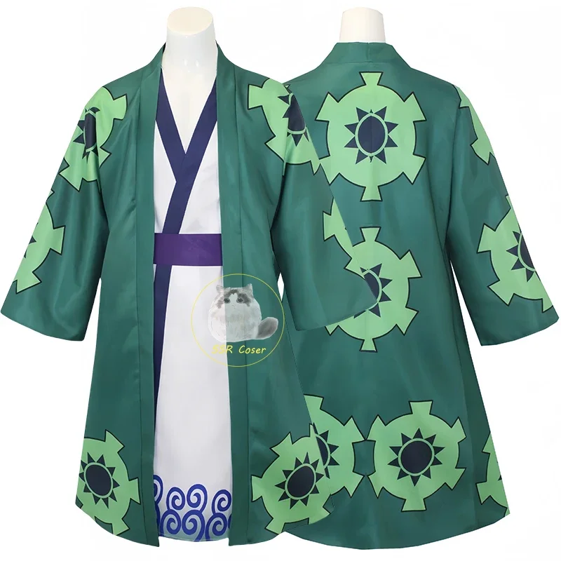 الدب البيت رورونوا زي أنيمي 111 قطعة تأثيري زورو كيمونو عباءة موحدة أقراط شعر مستعار هالوين Clo2025 PPT01..