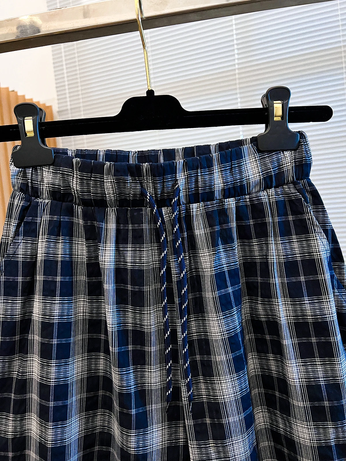 Faionable Plaid Wide Leg Pants Women's Autumn Loose Waist plus Size Trendy Agel Knife  Dstring Casual Trousers