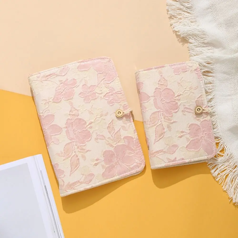 Gift A5/A6 Loose-leaf Book Cover Embroidered Creative Mini Budget Binder Cover Portable 6 Rings Notebook Cover Notepad