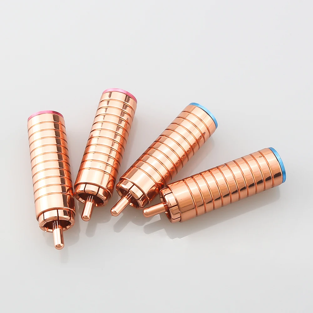 VR003 سدادة RCA النحاس الأحمر مطلي موصلات الصوت محول فيديو لحام