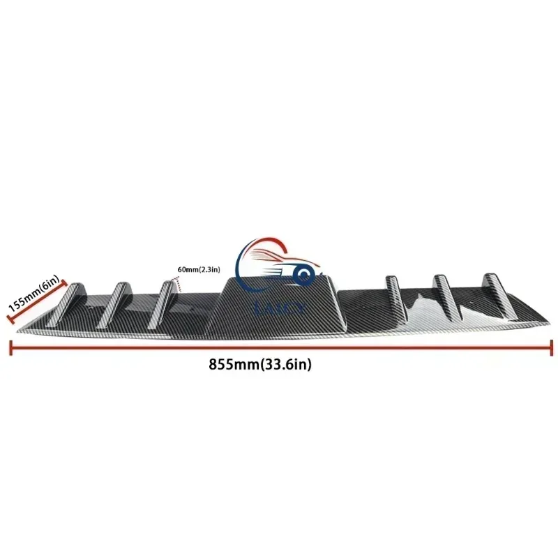 LAICY ل M-azda CX-5 CX-3 CX-30 CX-9 مانع صدمات خلفي للسيارة الناشر الشفاه ث/الذيل الفرامل وقف ضوء الفاصل المفسد القرش زعنفة الشفاه عدة #5