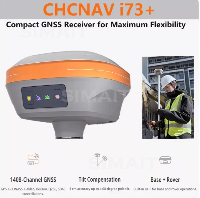 CHCNAV i73/i76/i83 GNSS RTK Rover & iBase Station | 1408-Channel, IMU Tilt 60° | Land Surveying GPS System