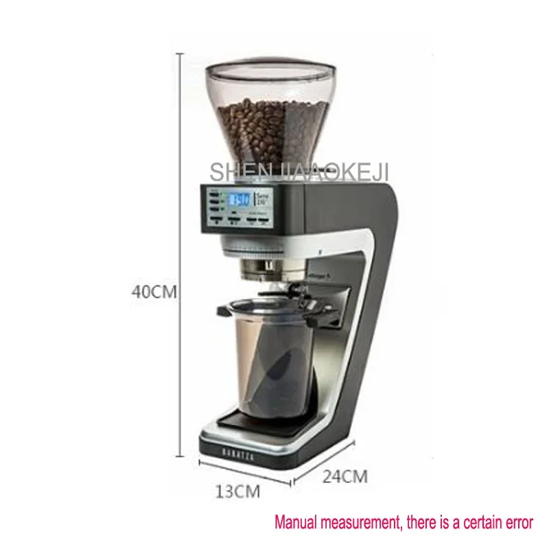 

Новое обновление, кофемолки, итальянская количественная электрическая кофемолка для кофейных зерен, бытовая и коммерческая мельница с таймером, 220 В, 1 шт.