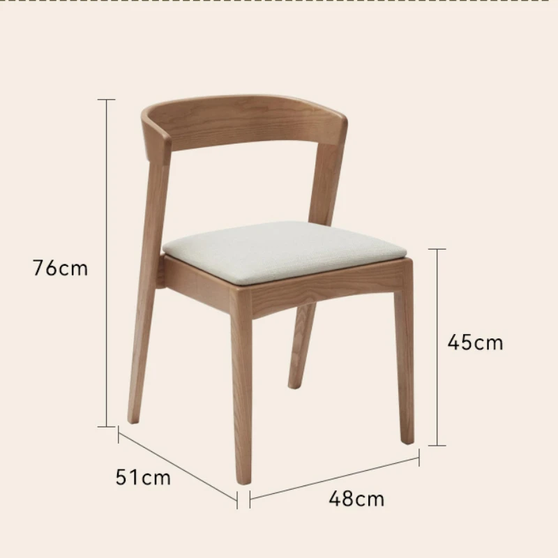 Wooden Nordic Cafe Dining Chairs Living Room Kitchen Ergonomic Dining Chairs Restaurant Modern Cadeira Home Furniture MR50DC