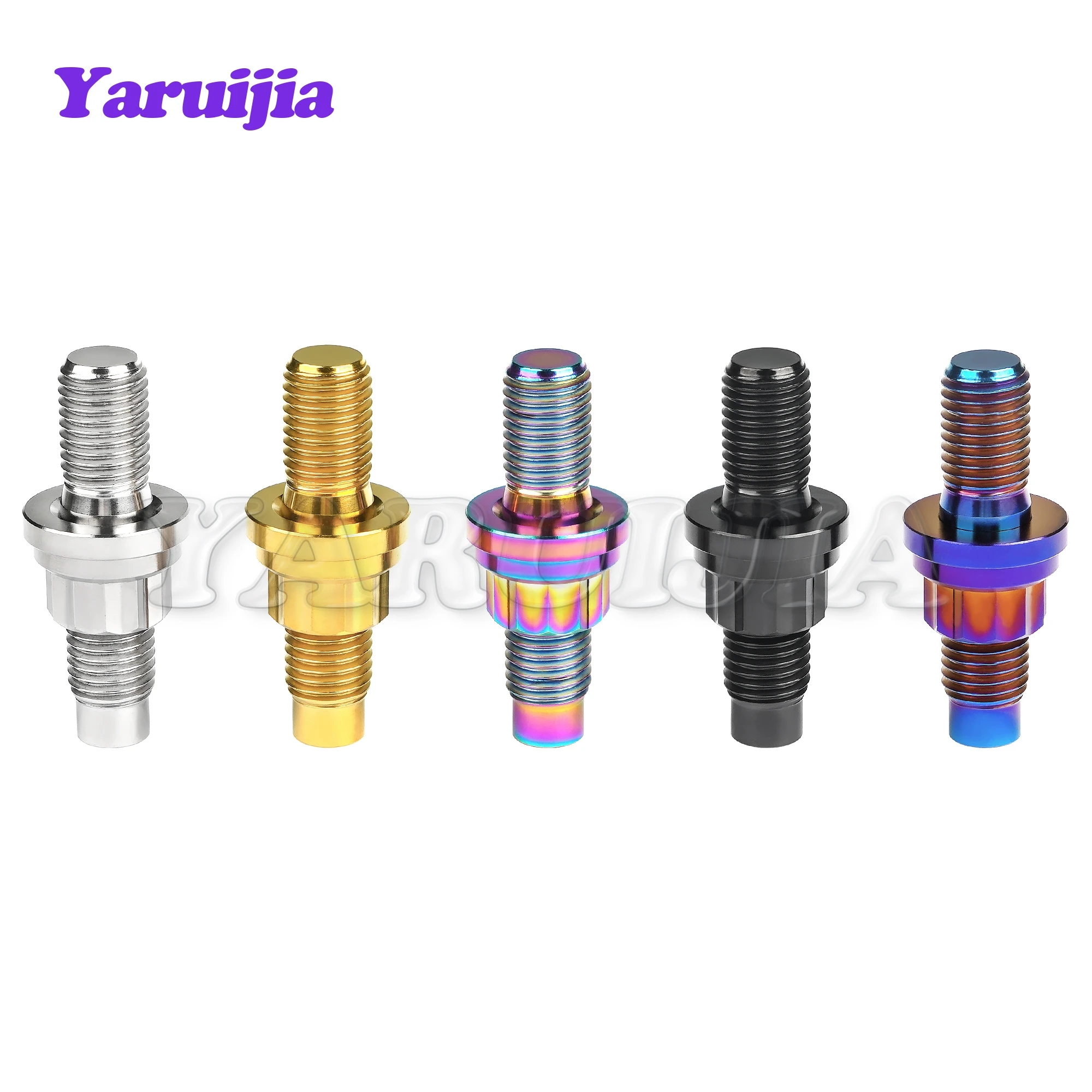 Yaruijia ไทเทเนียม Bolt M8/M10 Hex รถจักรยานยนต์น้ํามันท่อระบายน้ําสกรูหน้าแปลน Nut Universal สําหรับสายเบรค Caliper Master กระบอก