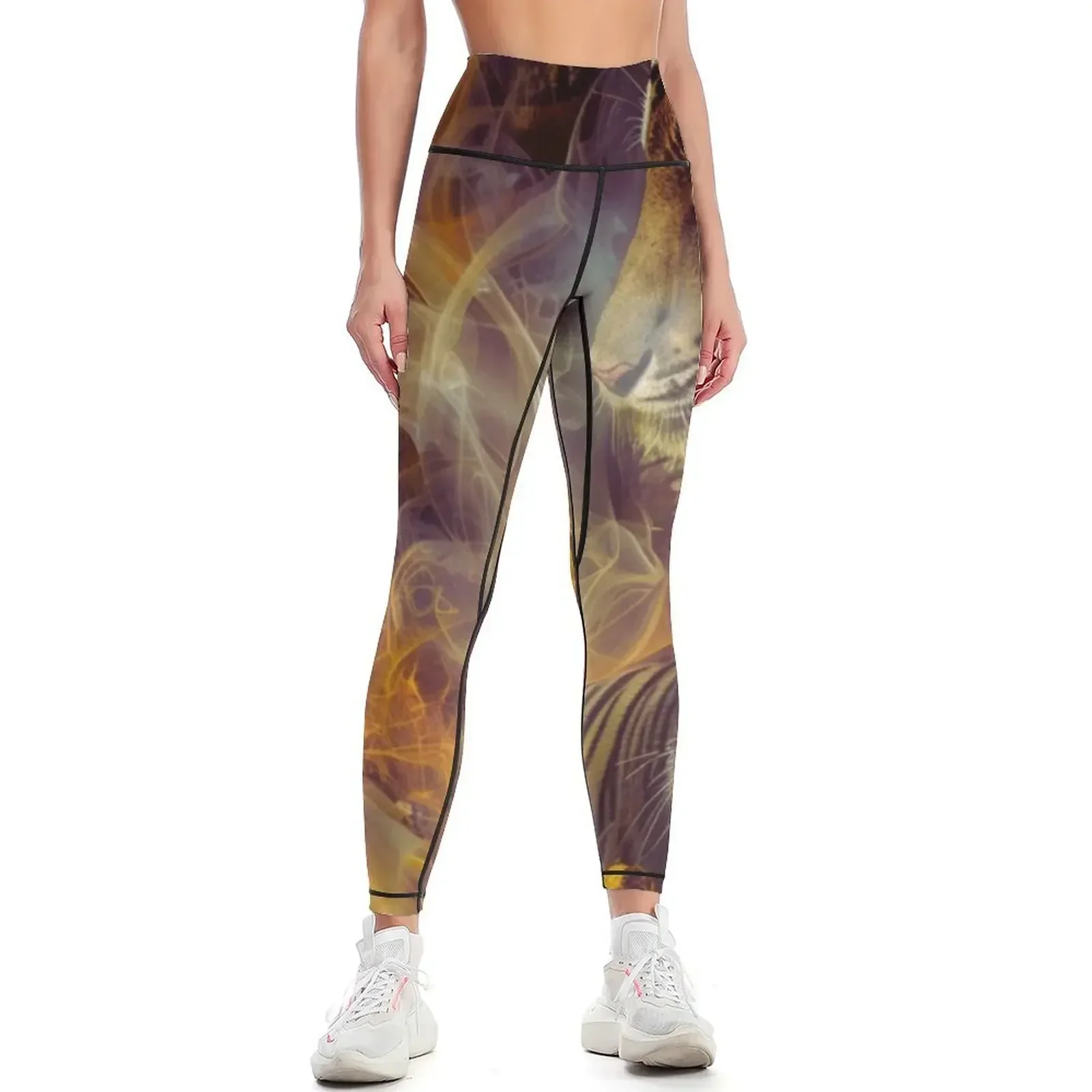 

Two Tigers Leggings Fitness woman Women sportwear push up legging sport set Womens Leggings