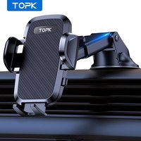 TOPK Cell Phone Holder for Car,Phone Mount Dashboard Windshield for iPhone 14 13 12 11 Pro Max,Samsung Galaxy S20+ S10 Note Plus