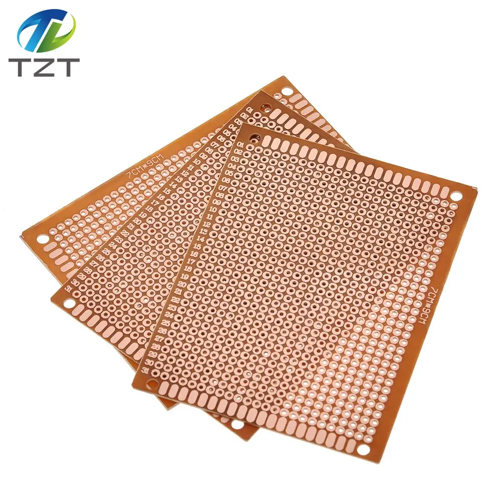 TZT 7x9 7*9cm Single Side Prototype Board Breadboard Universal Board Experimental Bakelite Copper Plate Electronic Components