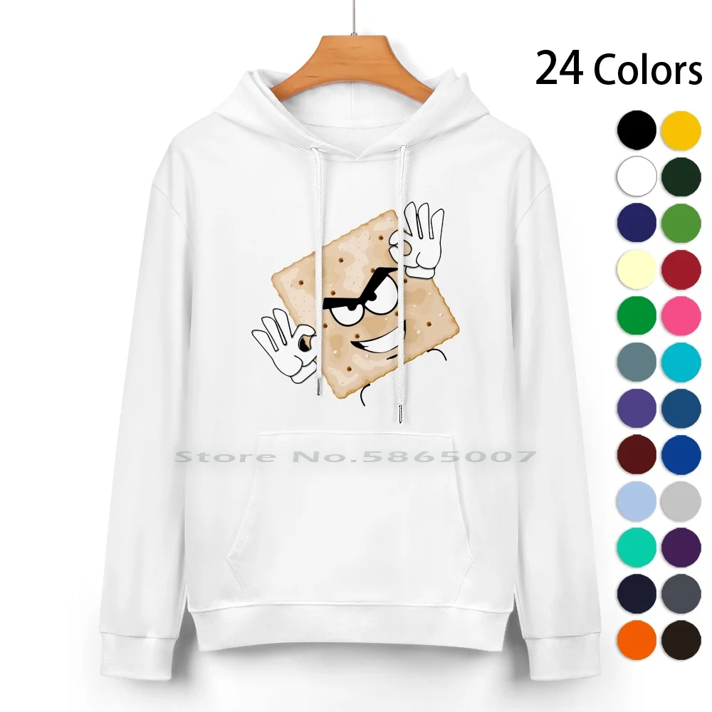 Salty Cracker Pure Cotton Hoodie Sweater 24 Colors Snacks Race Trump Biden Candidate Clown World Cops Democrat Legion Liberal