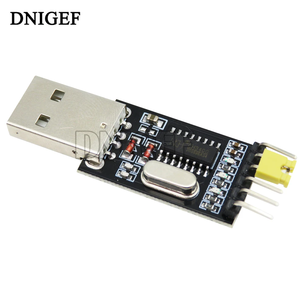 DNIGEF USB a TTL módulo UART serie CH340G CH340 microcontrolador USB descargar código datos y Firmware Cable placa de cepillo 3,3 V 5V