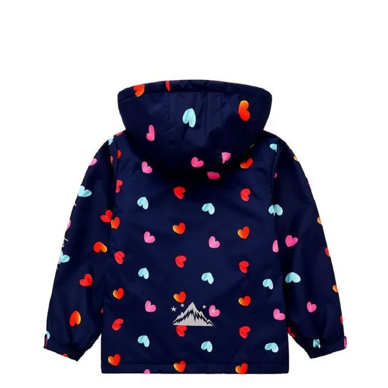 Waterproof Winter Thicken Fleece Warm Baby Girls Jackets Child Coat Heavyweight Children Outerwear Kids Outfits For 98-152cm