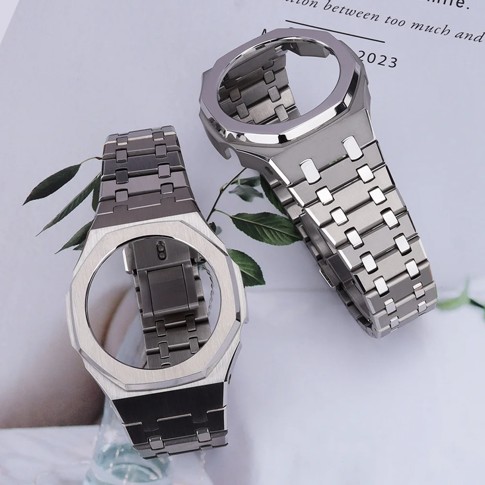 

Комплект для модификации Gen4 для часов GA2100: металлический винтовой безель, корпус из нержавеющей стали, ремешок, комплекты для замены GA2100/2110, аксессуары.